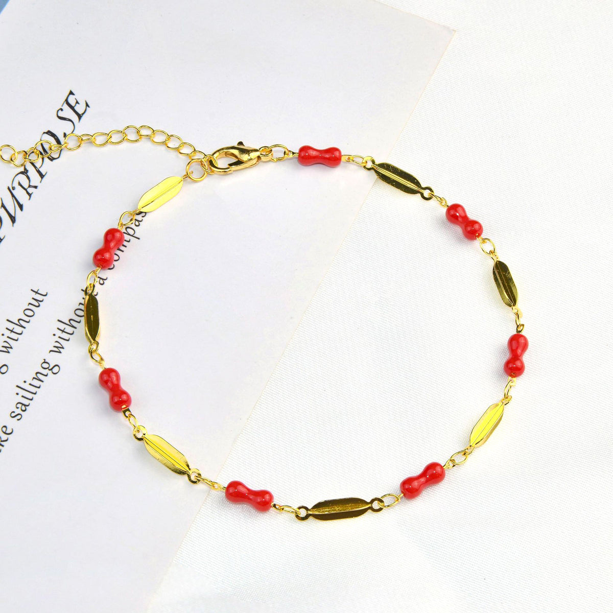 Elegante Edelstein Fußkette Brehn