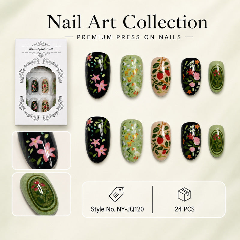 Kunstnägel mit floralem Design Brehn