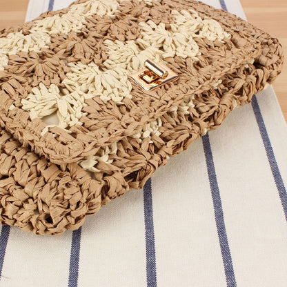 Handtasche Im Geflochtenen Blumenmuster Brehn