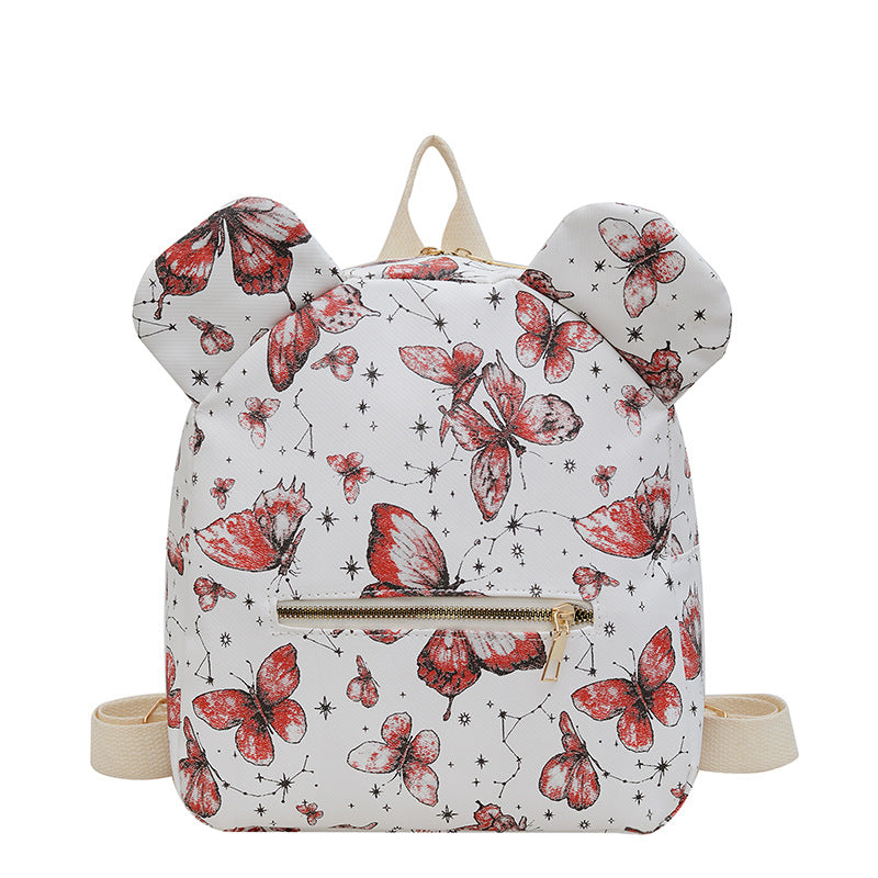 Süßer Schmetterlingsdruck Mini-Rucksack Brehn