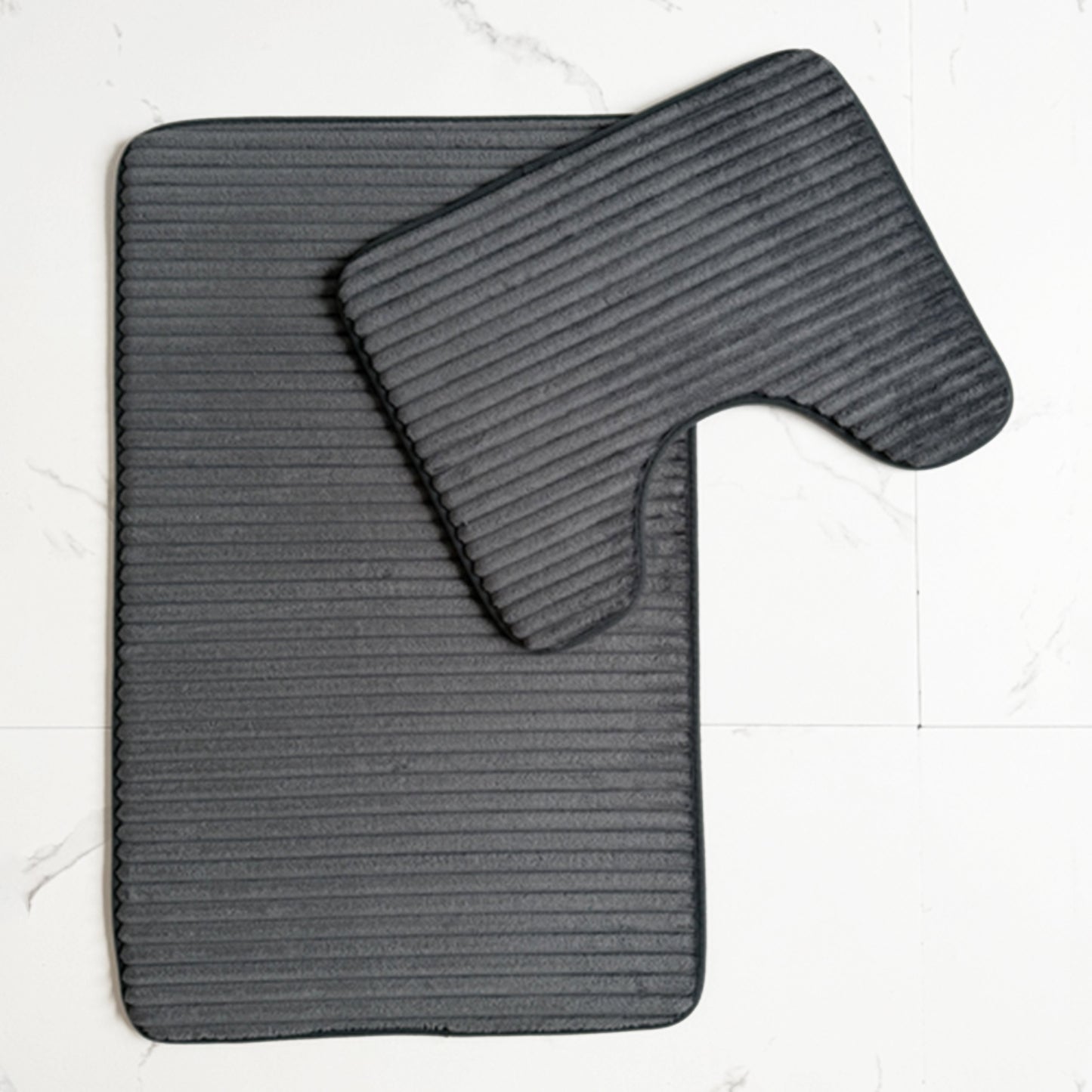 Plüsch-Badezimmermatte-Set Brehn