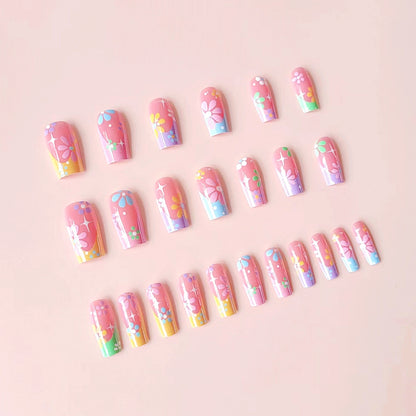 Künstliche Nagelspitzen mit floralen Designs Brehn