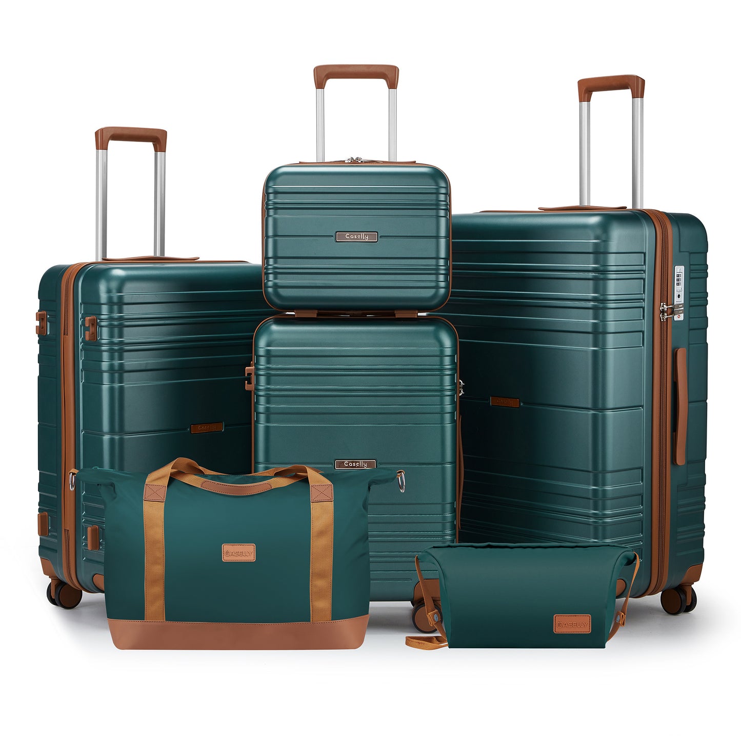 Unisex Vielseitiges Erweitertes Hartschalen-Reisegepäckset Brehn