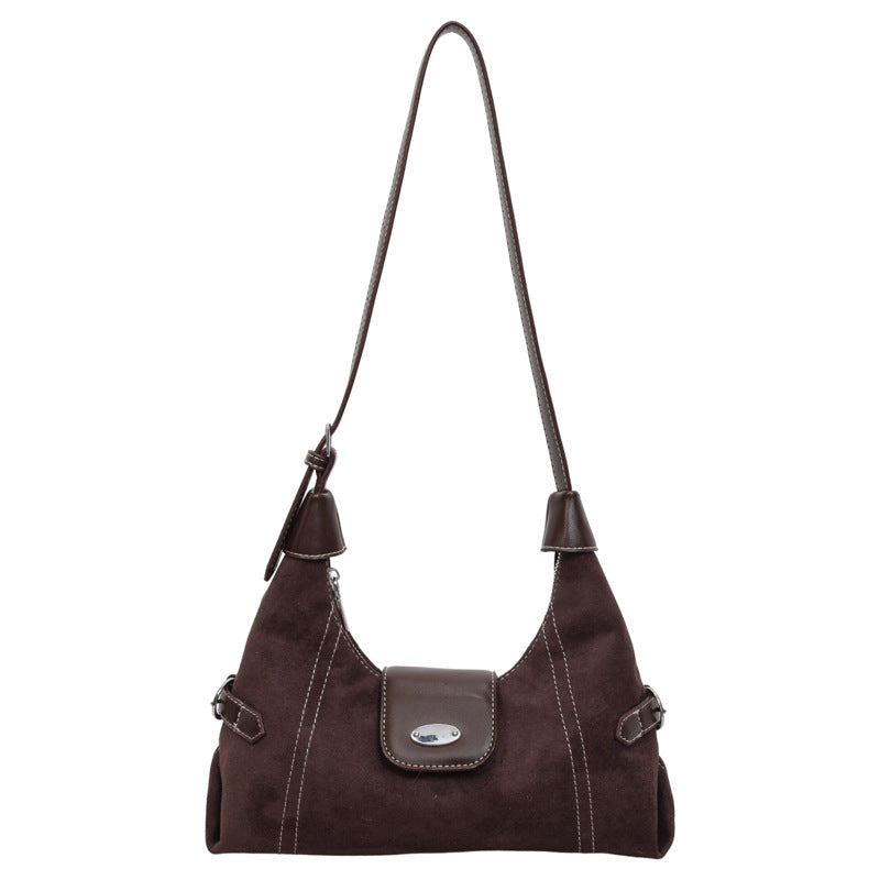 Stylische Wildleder-Schultertasche Brehn