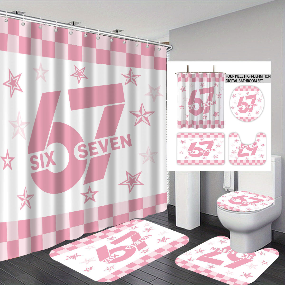 Buntes Dessert-Themen Badezimmer Set Brehn