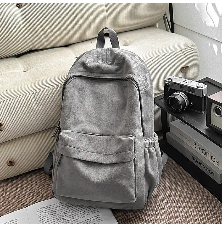 Lässiger Wildleder-Schulrucksack Brehn