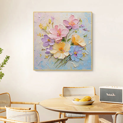 Handgemalte Florale Leinwandwandkunst