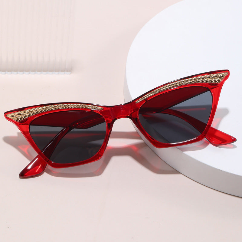 Damen Cat-Eye Sonnenbrille mit luxuriösem Detail Brehn