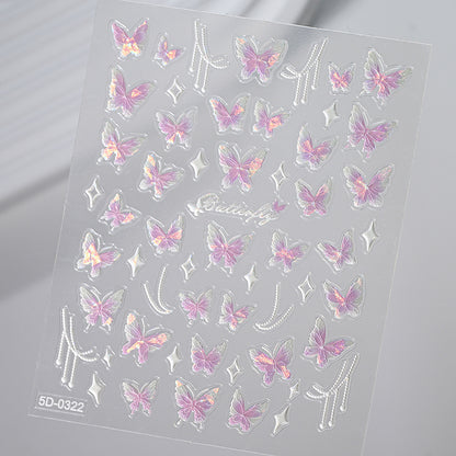 Dekorative Schmetterling Nagel Art Aufkleber