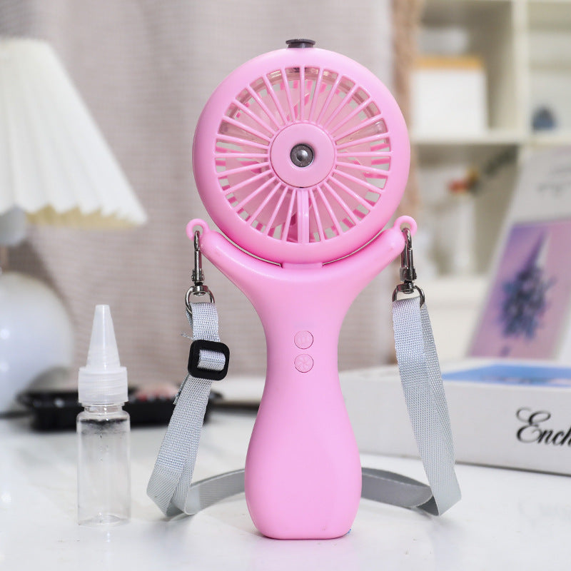Tragbarer Mini-Lüfter für Damen mit Sprühfunktion und flexiblem Montagesystem Brehn