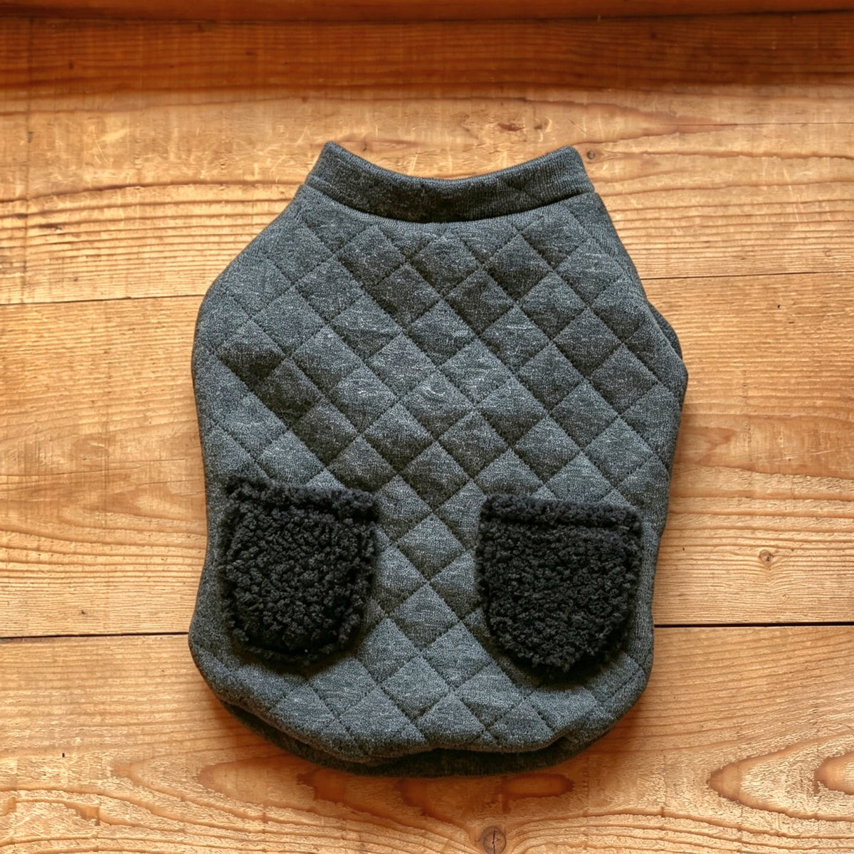 Gepolsterte Sherpa-Taschenhunde-Pullover-Weste