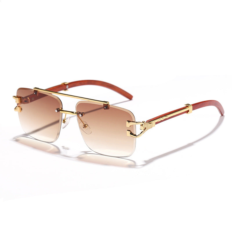 Damen stilvolle quadratische Sonnenbrille mit luxuriösem Metallrahmen Brehn