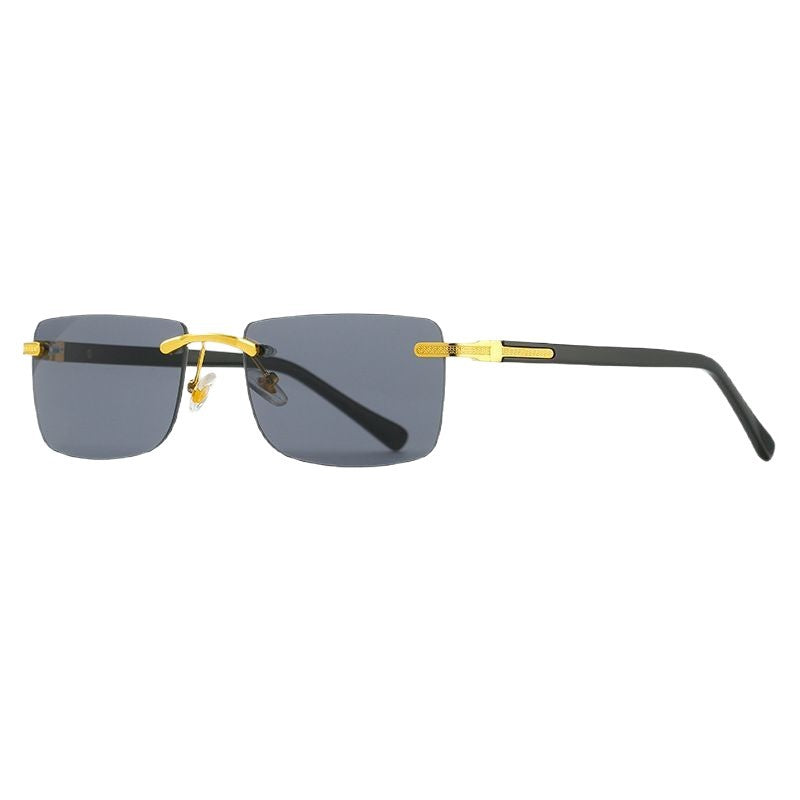 Damen modische Sonnenbrille mit stilvollem, eckigem Rahmen und eleganten Metallakzenten Brehn