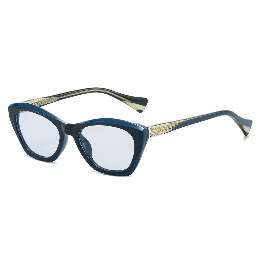 Damen Cat-Eye Sonnenbrille mit transparenten und farbigen Details Brehn