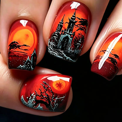 Künstlerische Halloween-Themen-Nagelkunst-Verstärkungen Brehn 1789915591