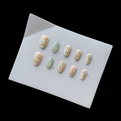 Dekorativer Blumen Press-On Nagelset  1791772955