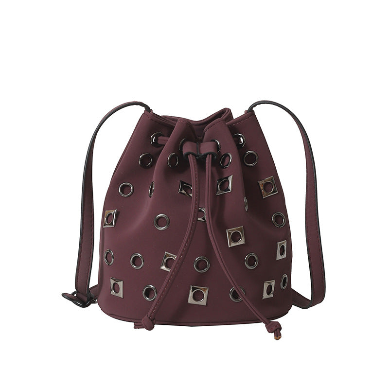 Stylische Zugband-Eimer-Tasche