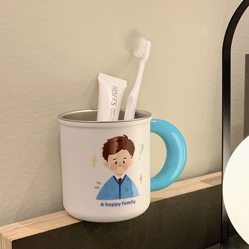 Keramiktasse mit Fröhlichem Familienmotiv Brehn