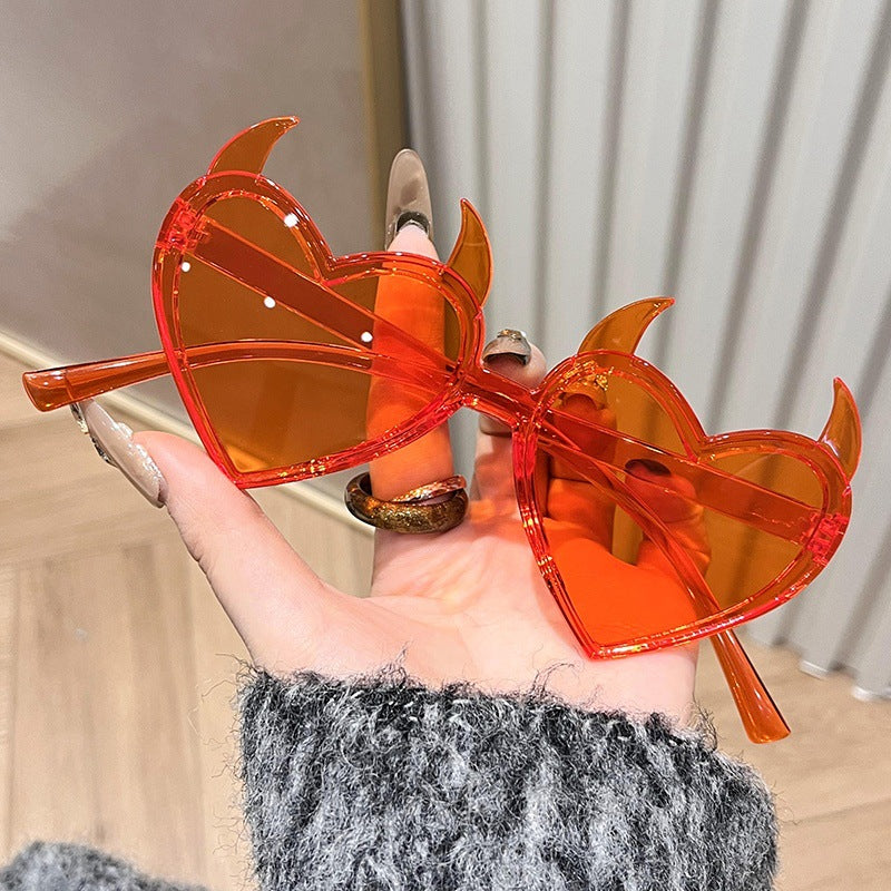 Damen kreative Herzform Sonnenbrille Brehn