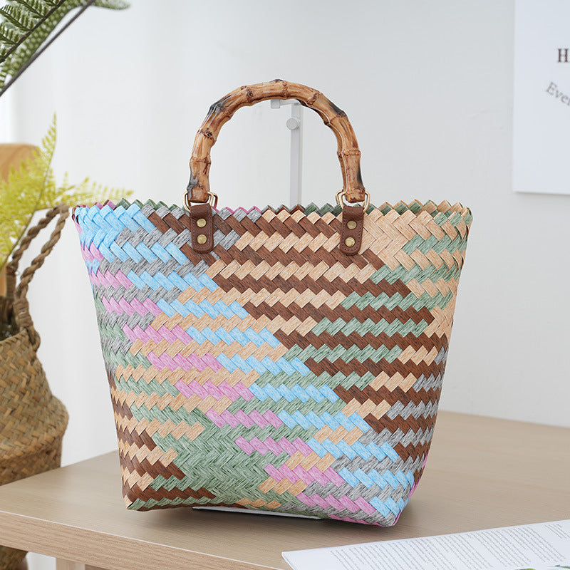 Handtasche Aus Geflochtenem Bast Brehn