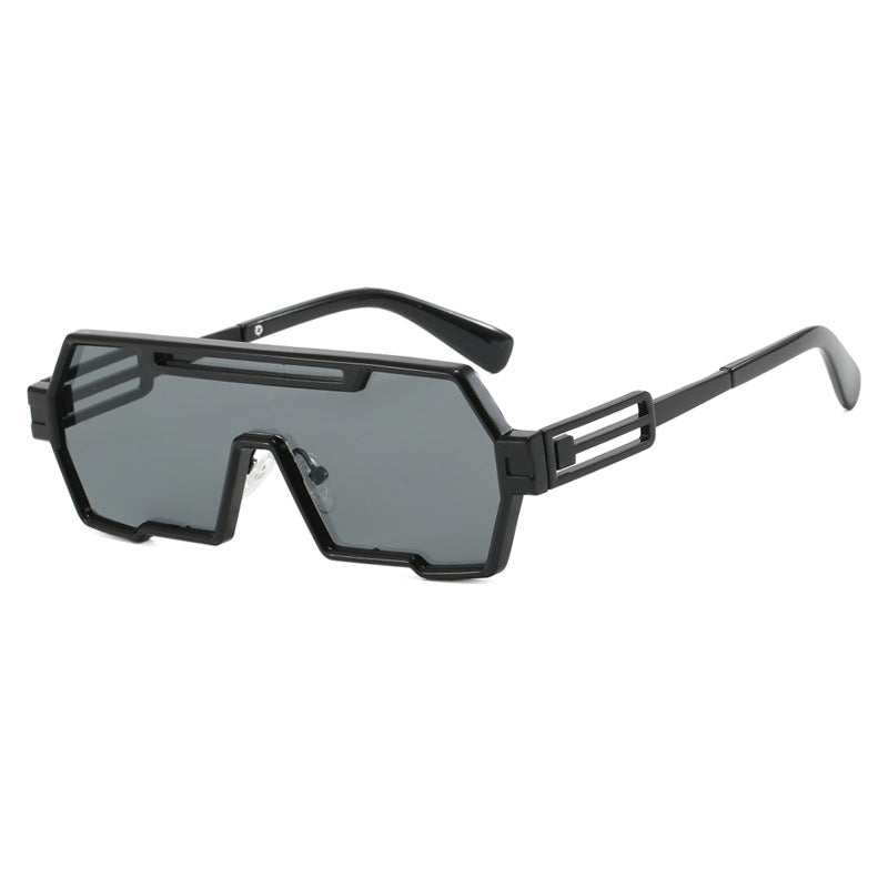 Damen futuristische Sonnenbrille im markanten Sechseckdesign Brehn