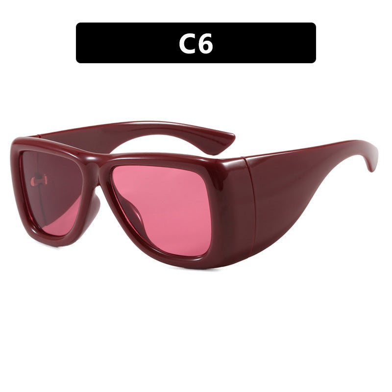 Damen trendige oversized Sonnenbrille mit markantem Schildpatt-Design Brehn