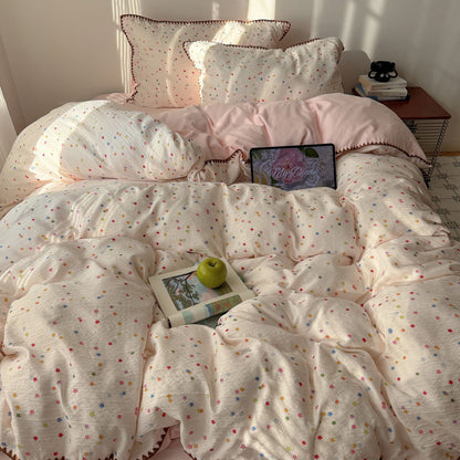 Sternenmuster Steppbett-Wäsche Set