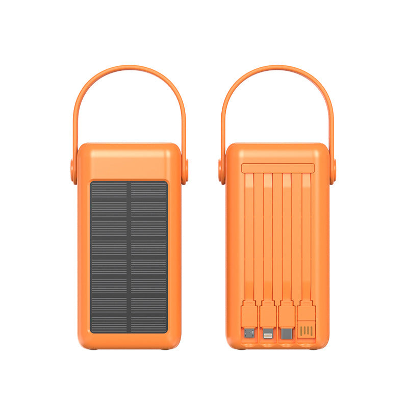 Tragbare Solar-Powerbank mit Integriertem Kabelmanagement und Led-Anzeige Brehn