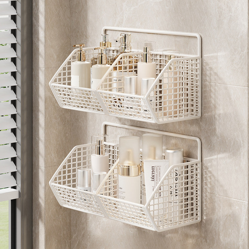 Wandmontierter Dual-Tier Gitter-Mesh Badezimmer Duschcaddy mit abtropfbaren Körben