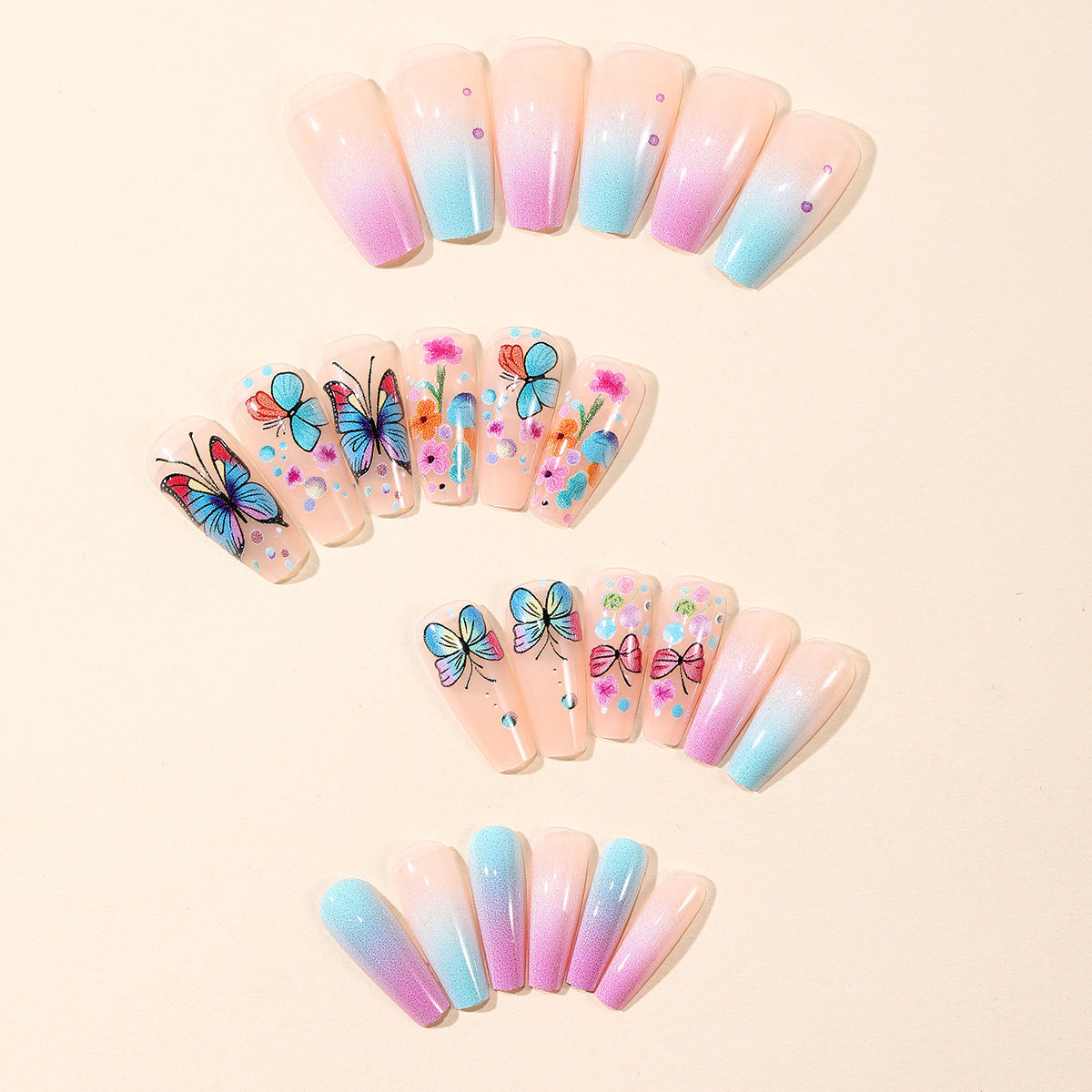 Künstlerisches Schmetterling Nageldekorationsset Brehn