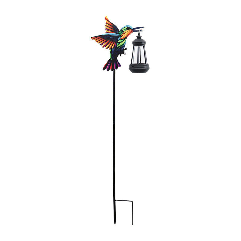 Dekorativer Kolibri Solar Gartenstecker mit hängender Laterne Brehn