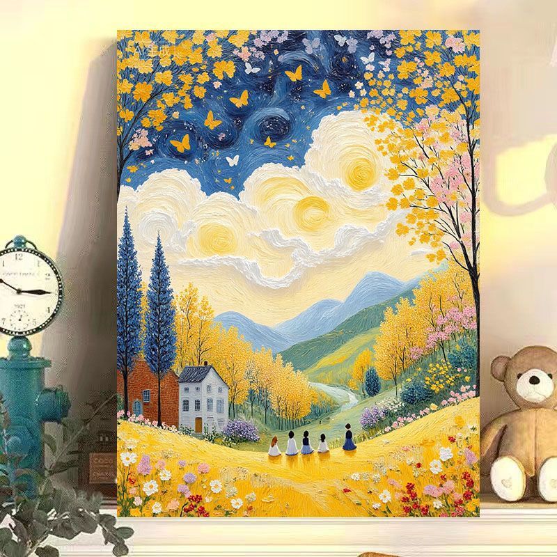 Szenische Herbstlandschaft Leinwanddruck Brehn