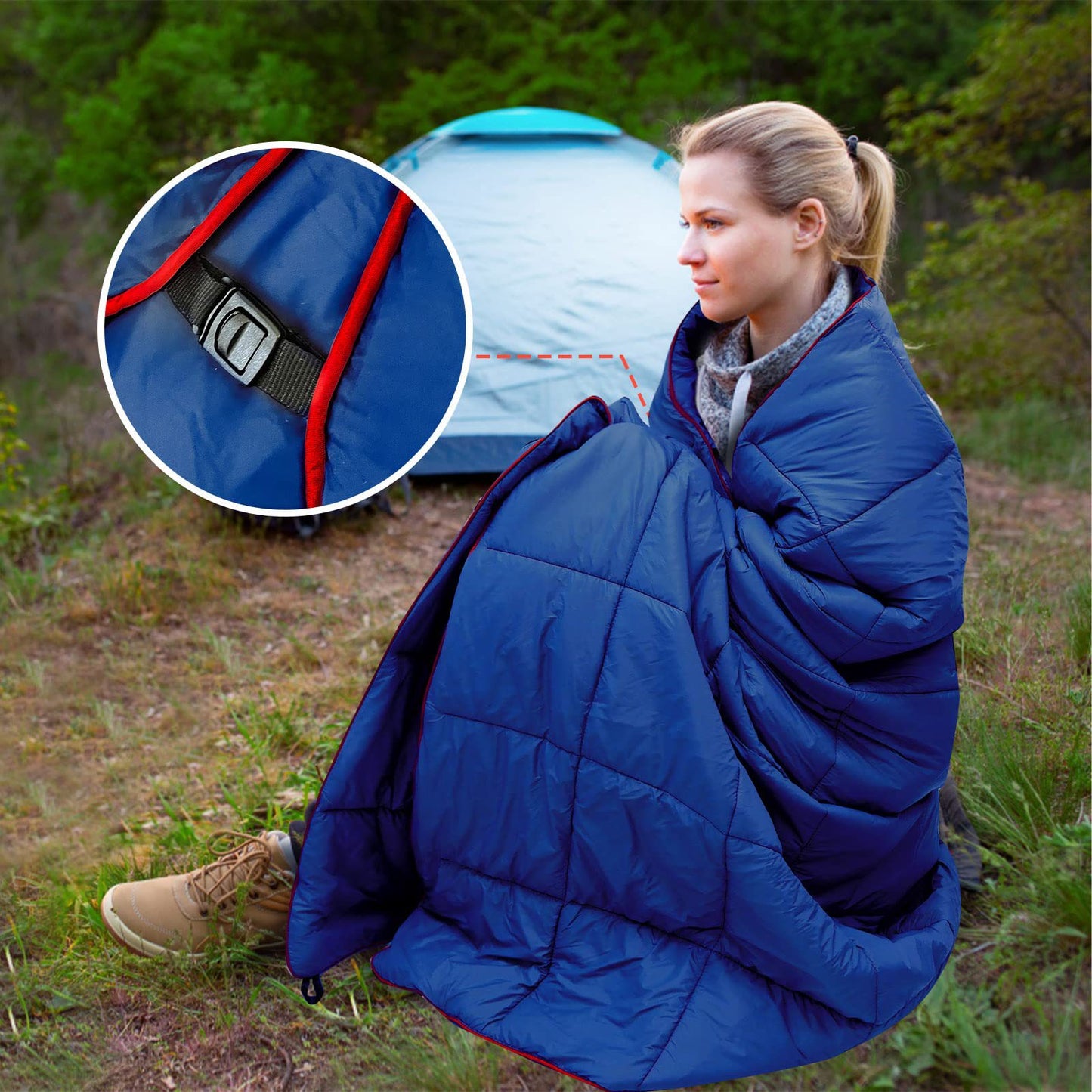 Unisex tragbare Decke mit innovativem Kompressionsdesign Brehn