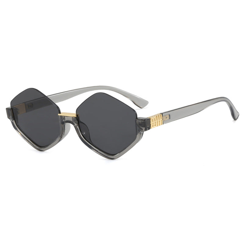Damen modische Sonnenbrille mit trendy sechseckigem Rahmen und schützenden Gläsern Brehn