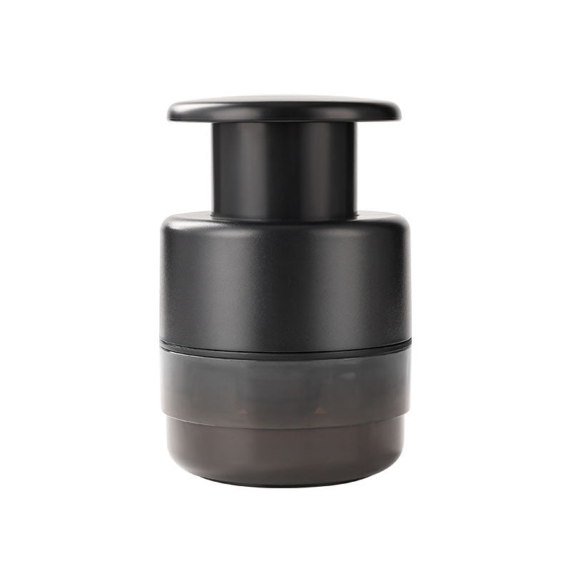 Compact Push-Down Garlic and Herb Chopper with Safety Container