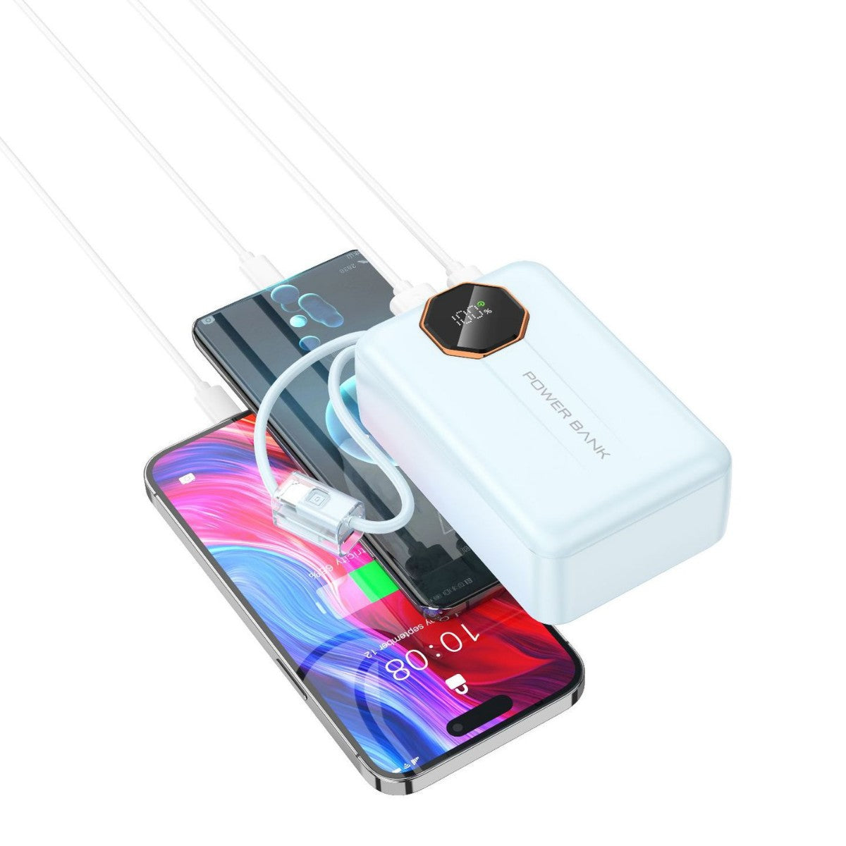Tragbare Powerbank mit Integrierter Schnellladefunktion und Led-Display Brehn