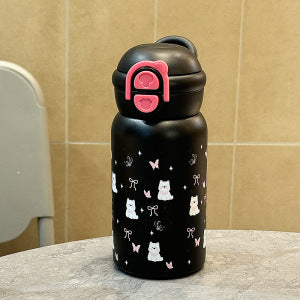 Damen Isolier-Trinkflasche mit sicherem Klickverschluss und charmantem Tierdesign Brehn