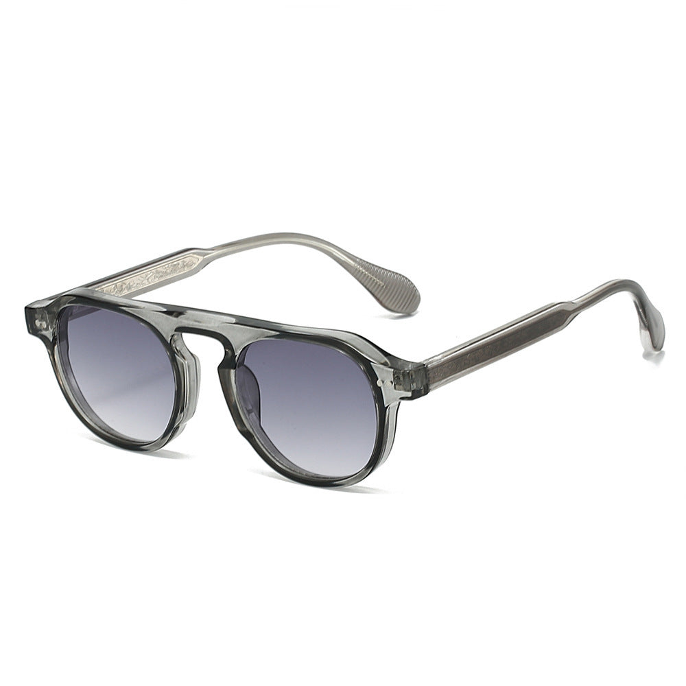 Retro-inspirierte übergroße runde Sonnenbrille Brehn