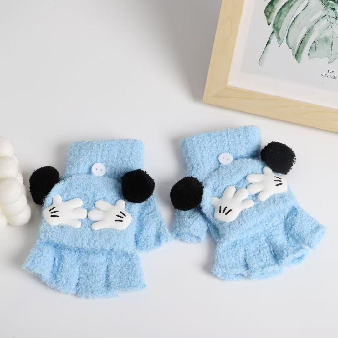 Niedliche Panda-Themen-Fingerlosen Handschuhe Brehn