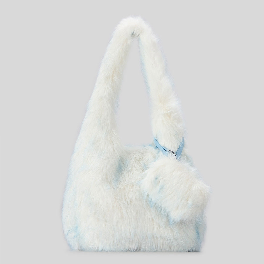Plüsch Kunstfell Schultertasche