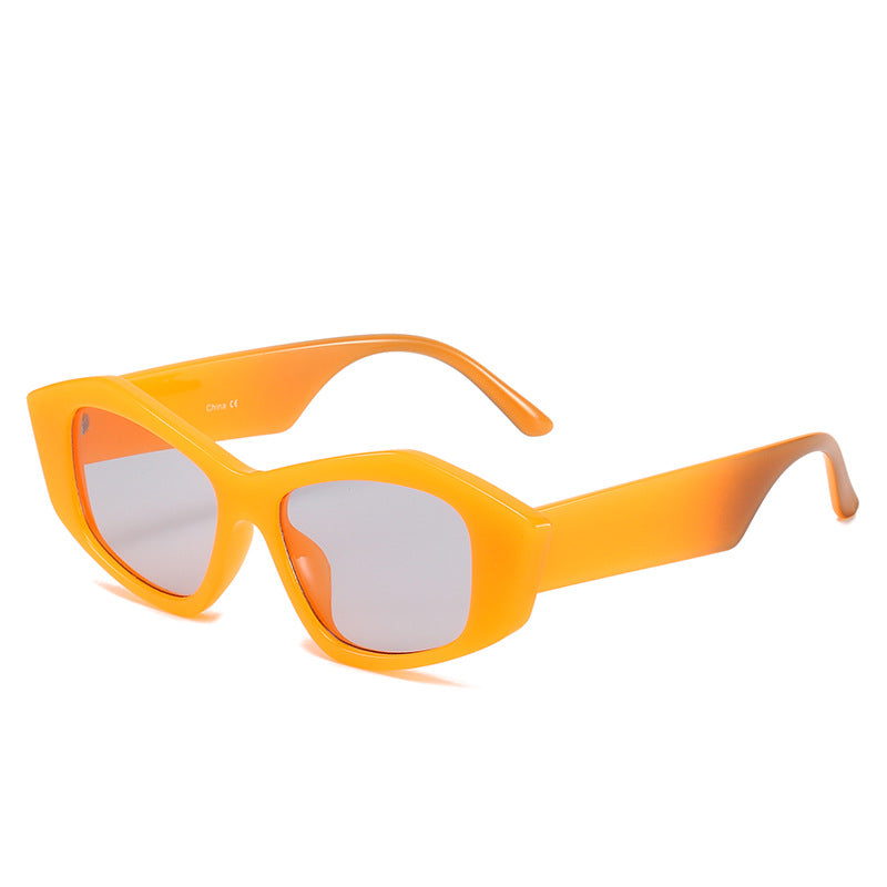Damen geometrische Sonnenbrille mit einzigartigem, futuristischem Design Brehn