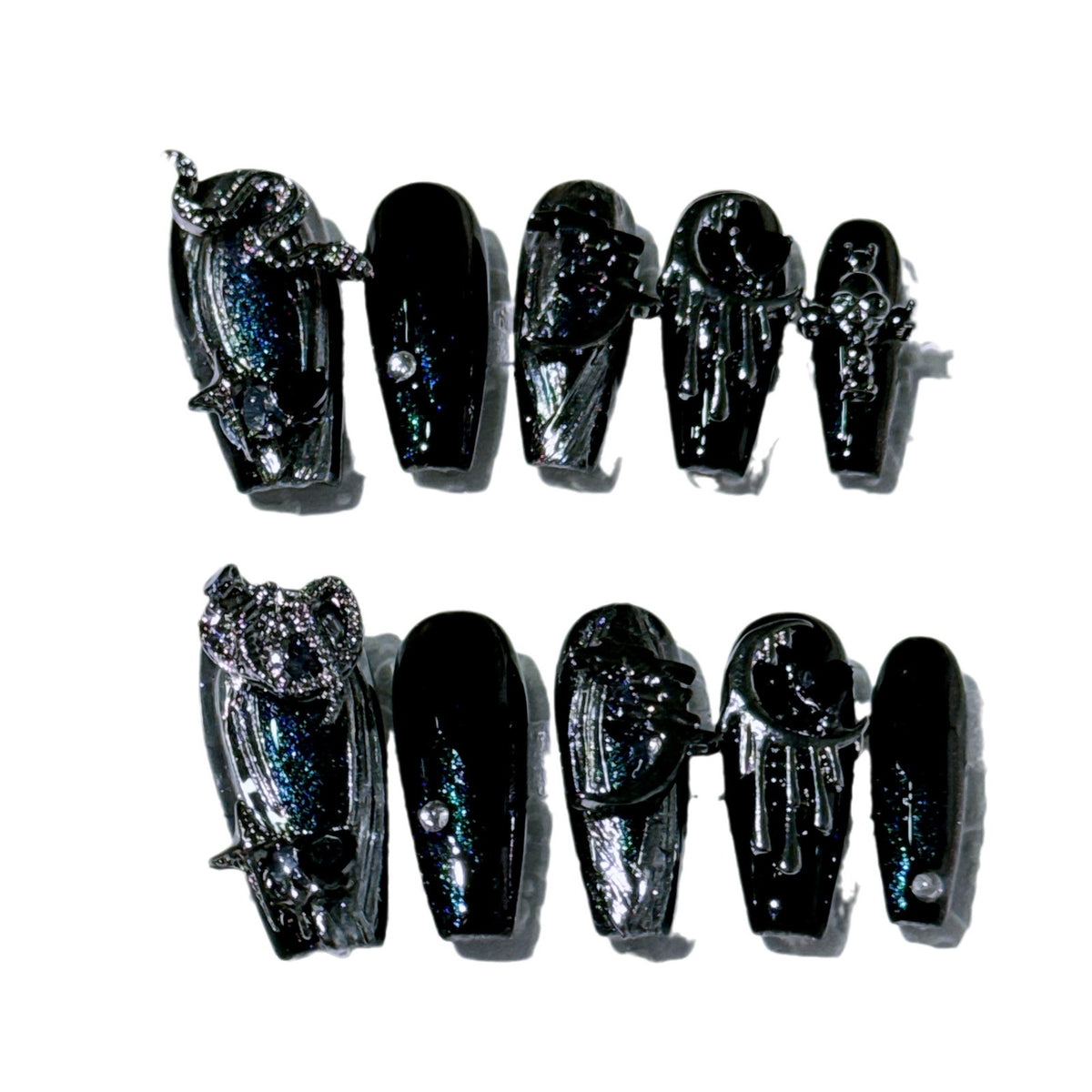 Gothic Chrome Press-On Nail Set