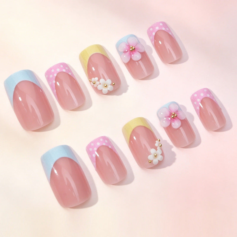 Florale Dekorative Press-On Nagelset 1790738756