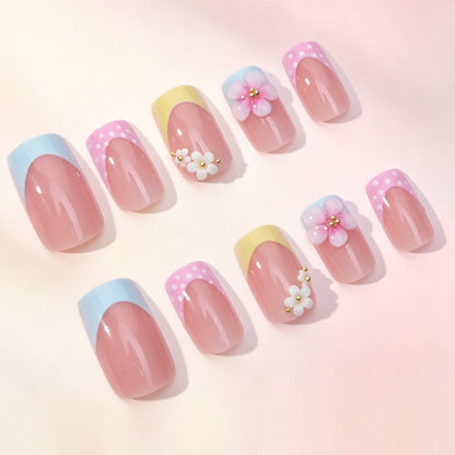 Florale Dekorative Press-On Nagelset 1790738756