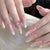Premium Künstlerische Press-On Nagelspitzen Set mit Bunten Punkten Brehn