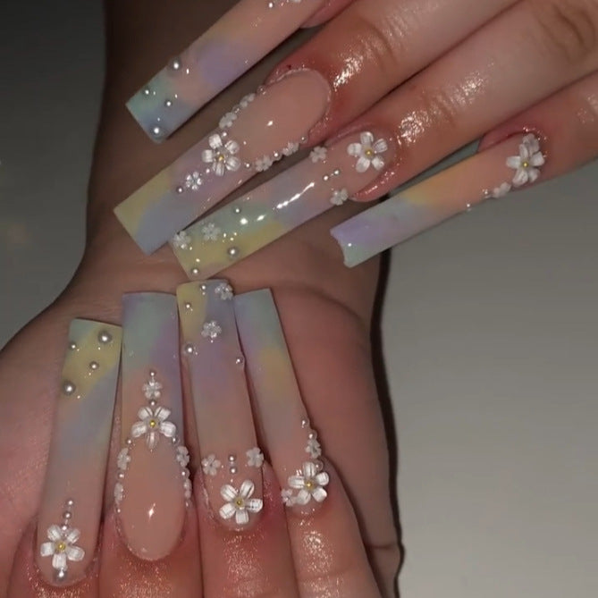 Blumeninspirierten Druck-Nagelverlängerungen Brehn