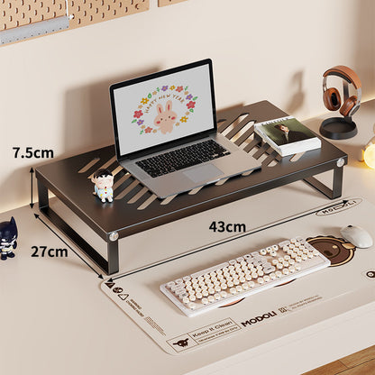 Belüfteter Aluminium-Laptop- und Monitorständer mit Kabelschlitzen