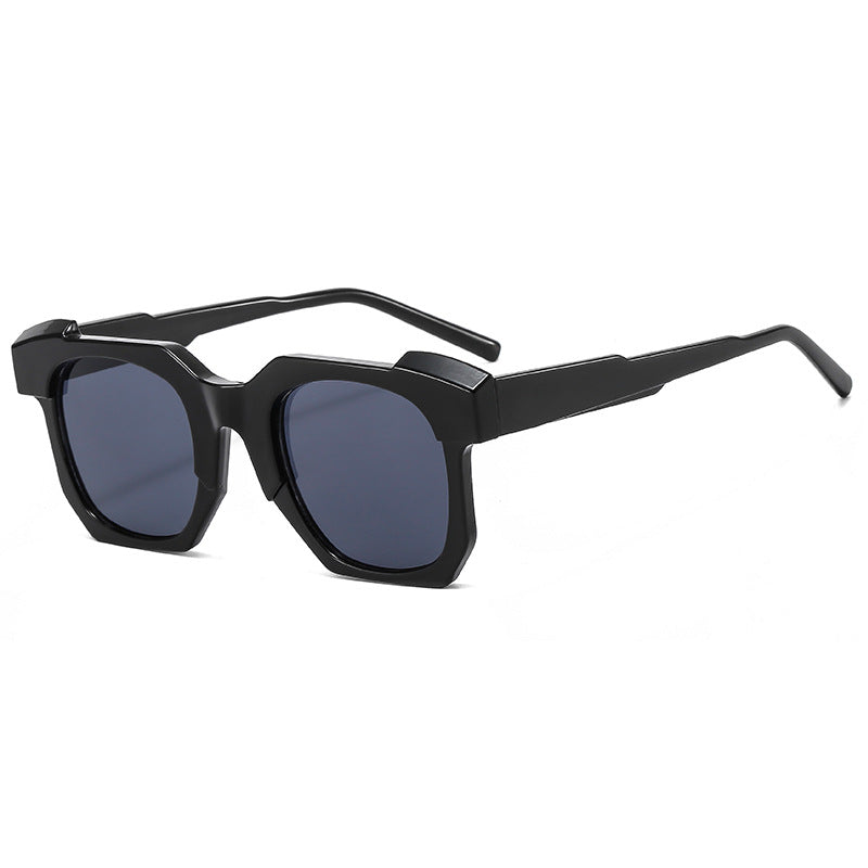 Damen modische Sonnenbrille im eckigen Design mit kontrastierenden Rahmen Brehn
