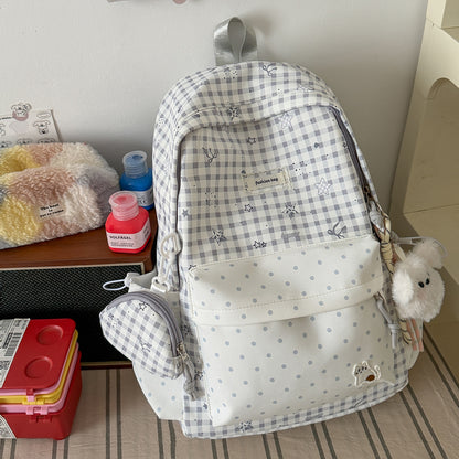 Stylischer Karostoff Casual Rucksack Brehn