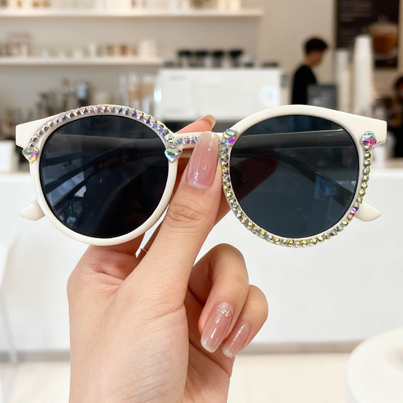 Kristallverzierte Katzenaugen-Sonnenbrille Brehn